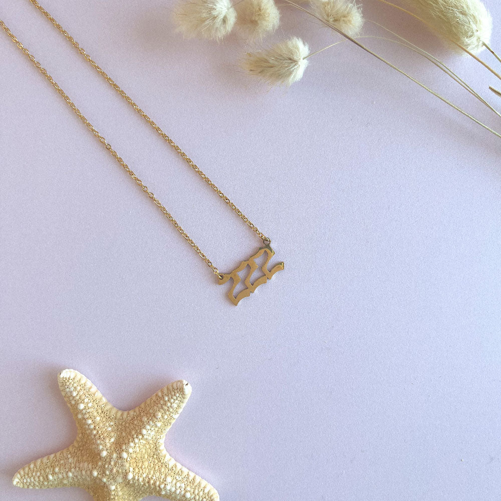 222 angel number ketting