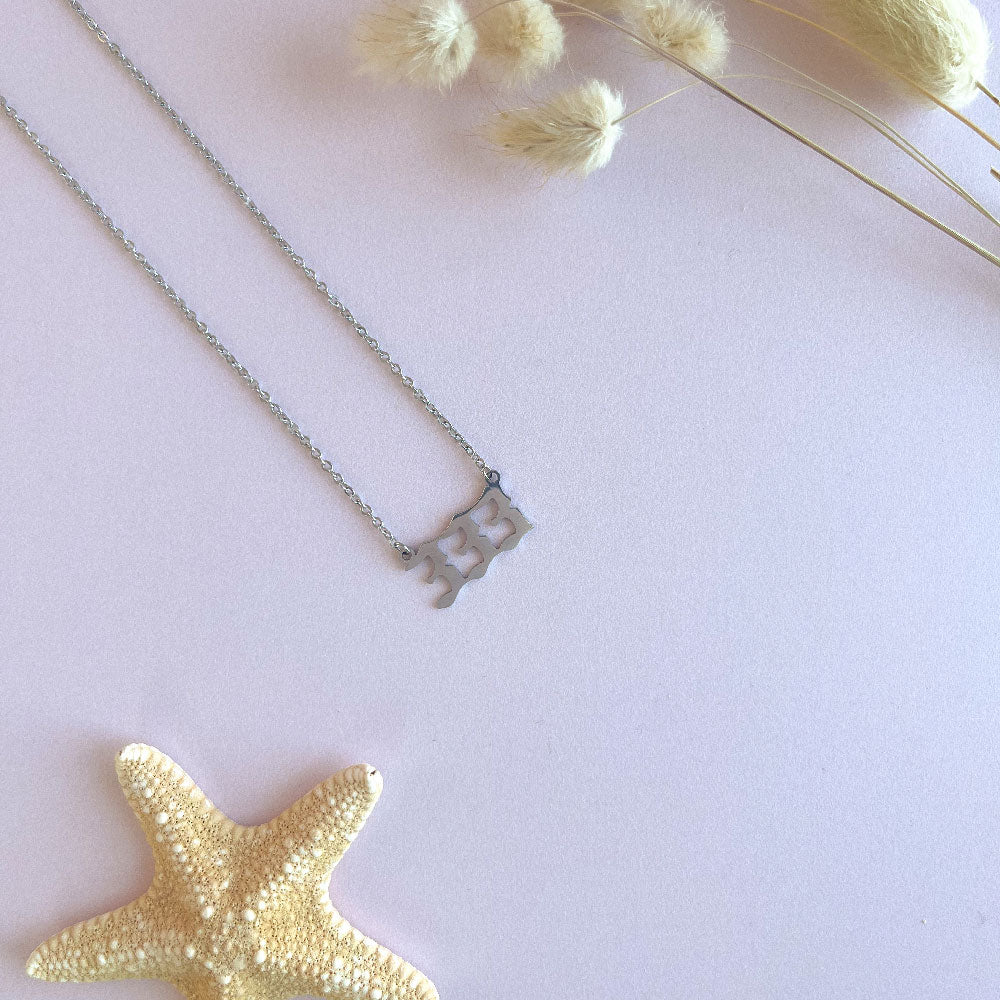 333 angel number ketting