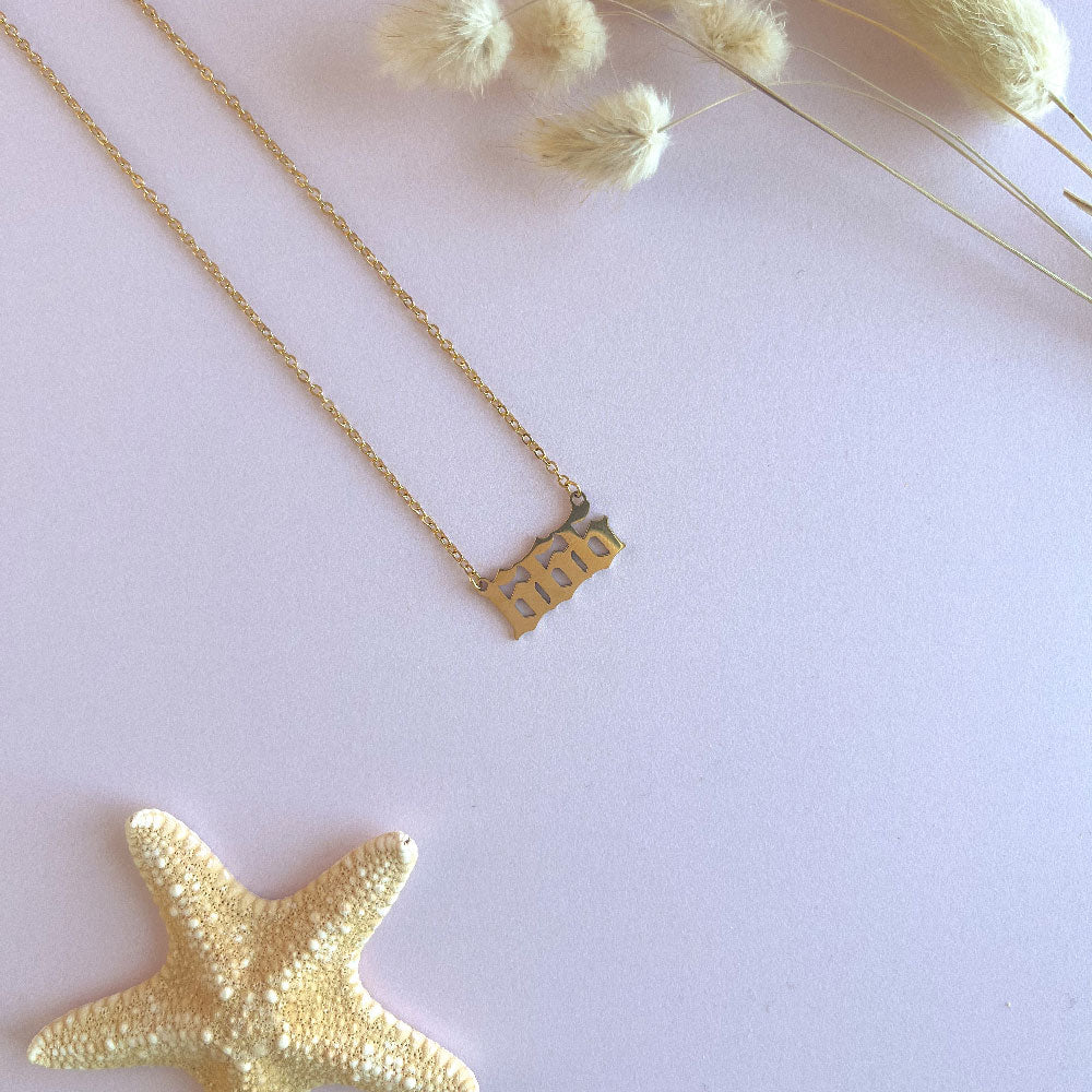 666 angel number ketting