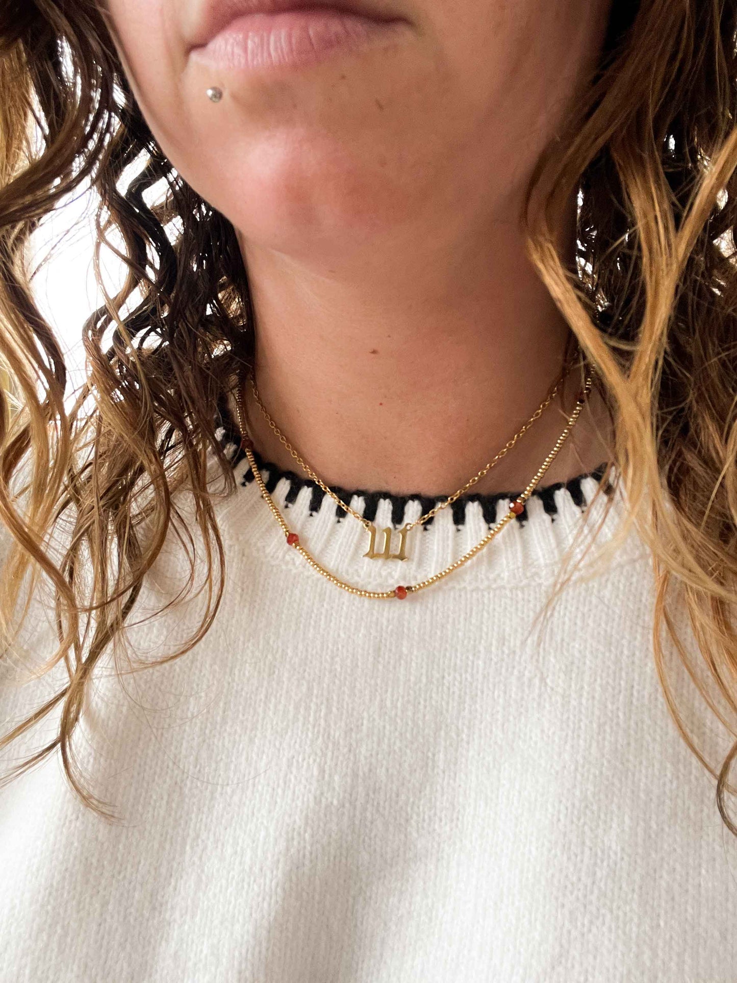 Amara ketting zonnesteen - goud