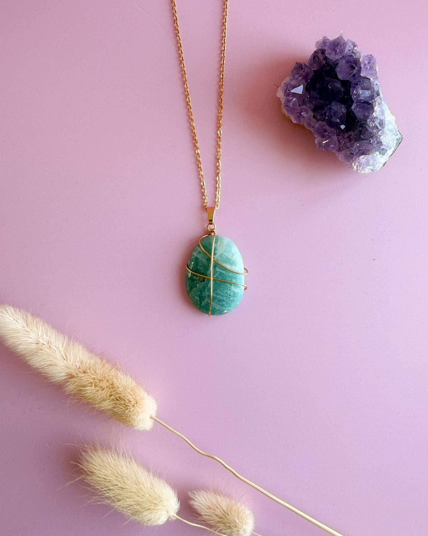 Amazoniet - goud (one of a kind)