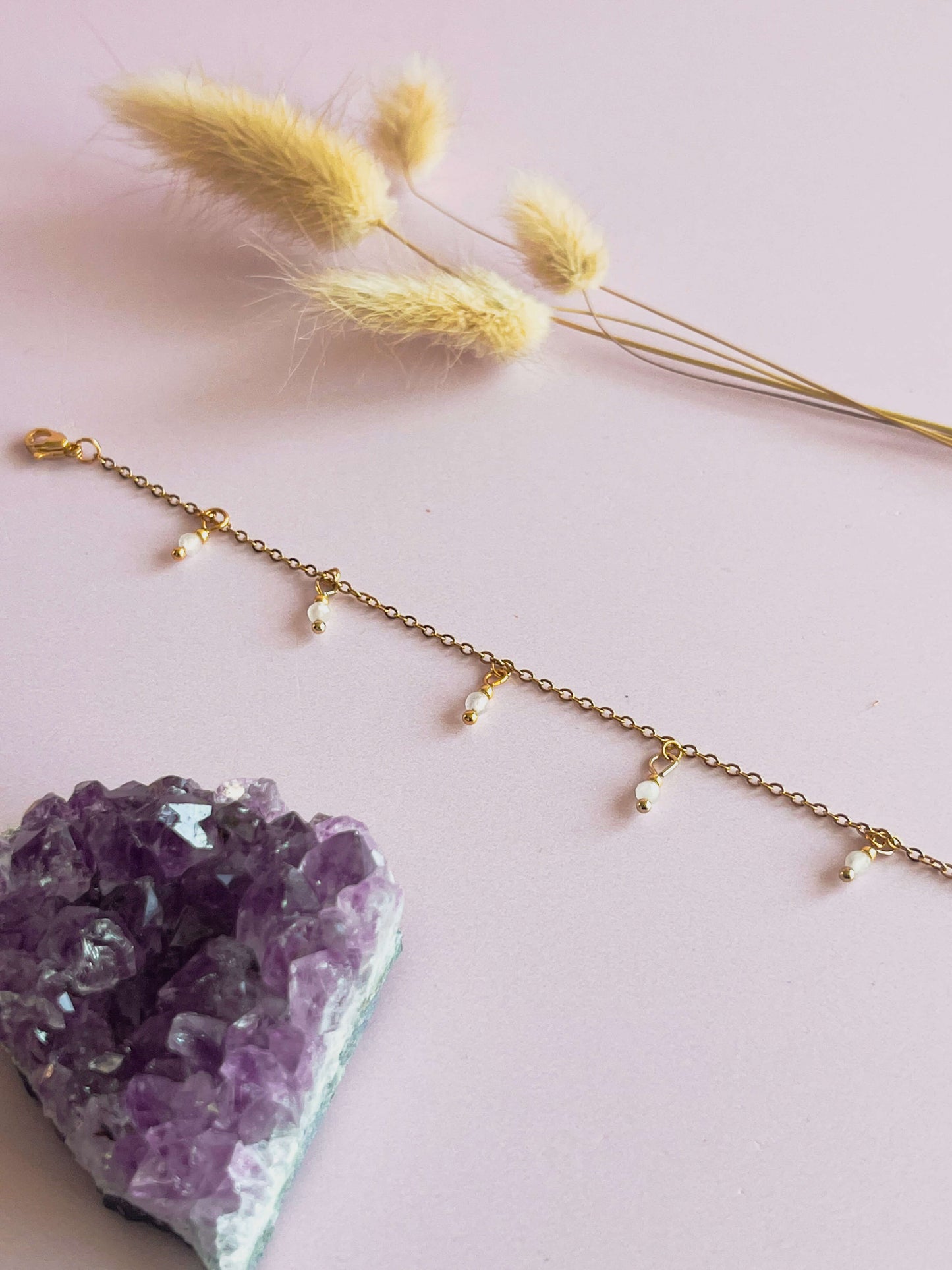 Tirza armband maansteen - goud