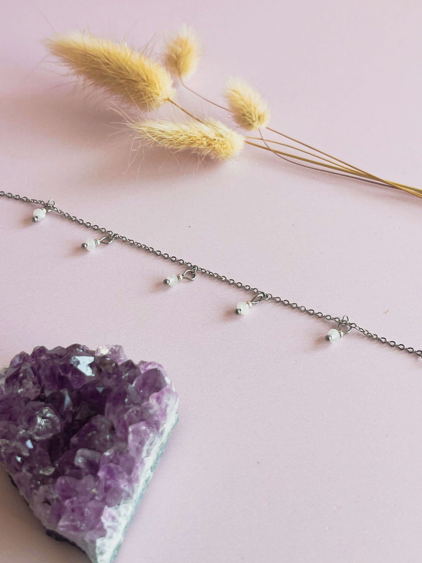 Tirza armband maansteen - zilver