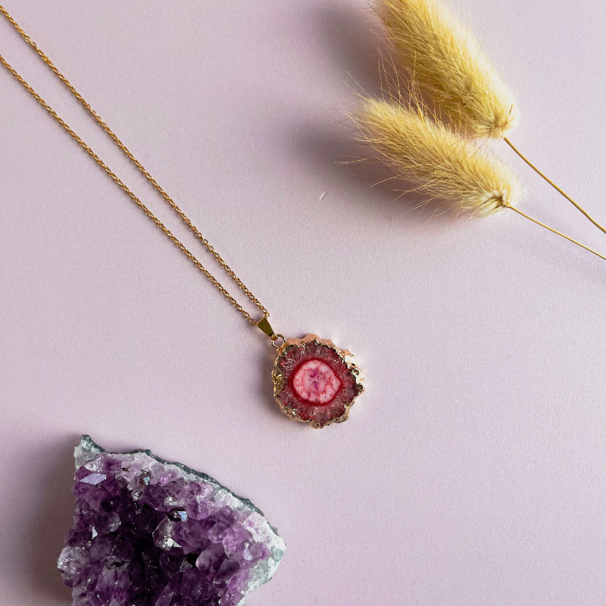 Agaat ketting rood 3 - goud (one of a kind)