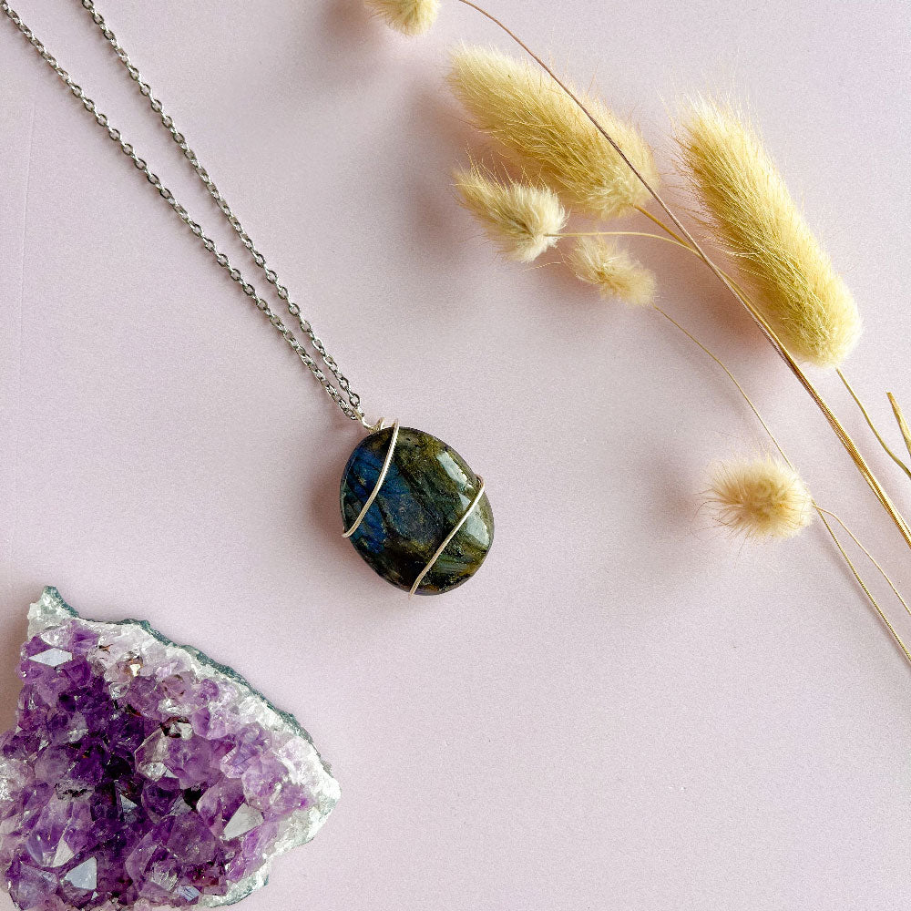 Labradoriet ketting - zilver (one of a kind)