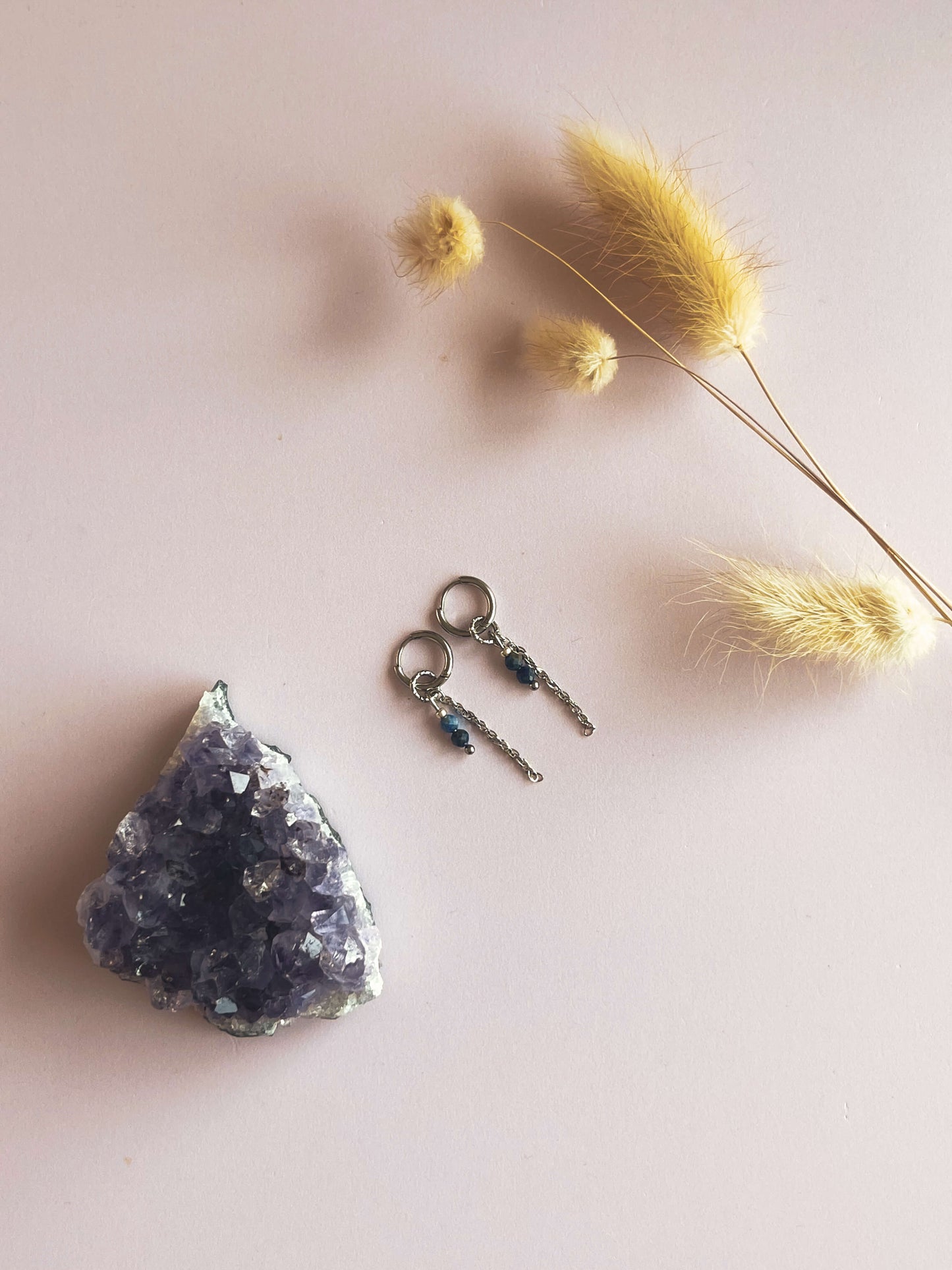 Selena oorbellen lapis lazuli - zilver