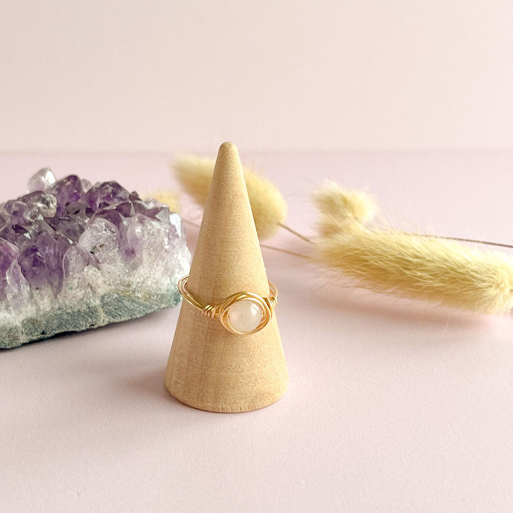 Rozenkwarts ring goud