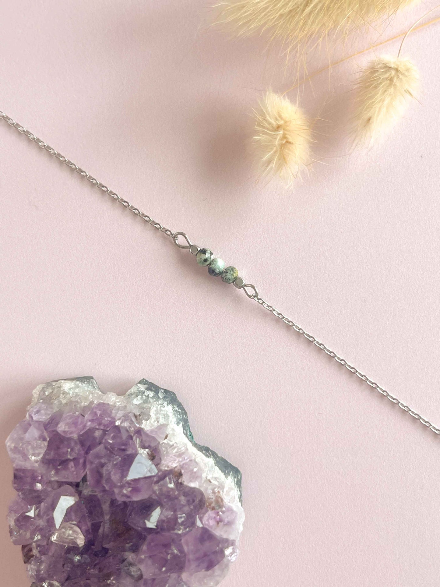 Siena armband afrikaanse turqouise - zilver