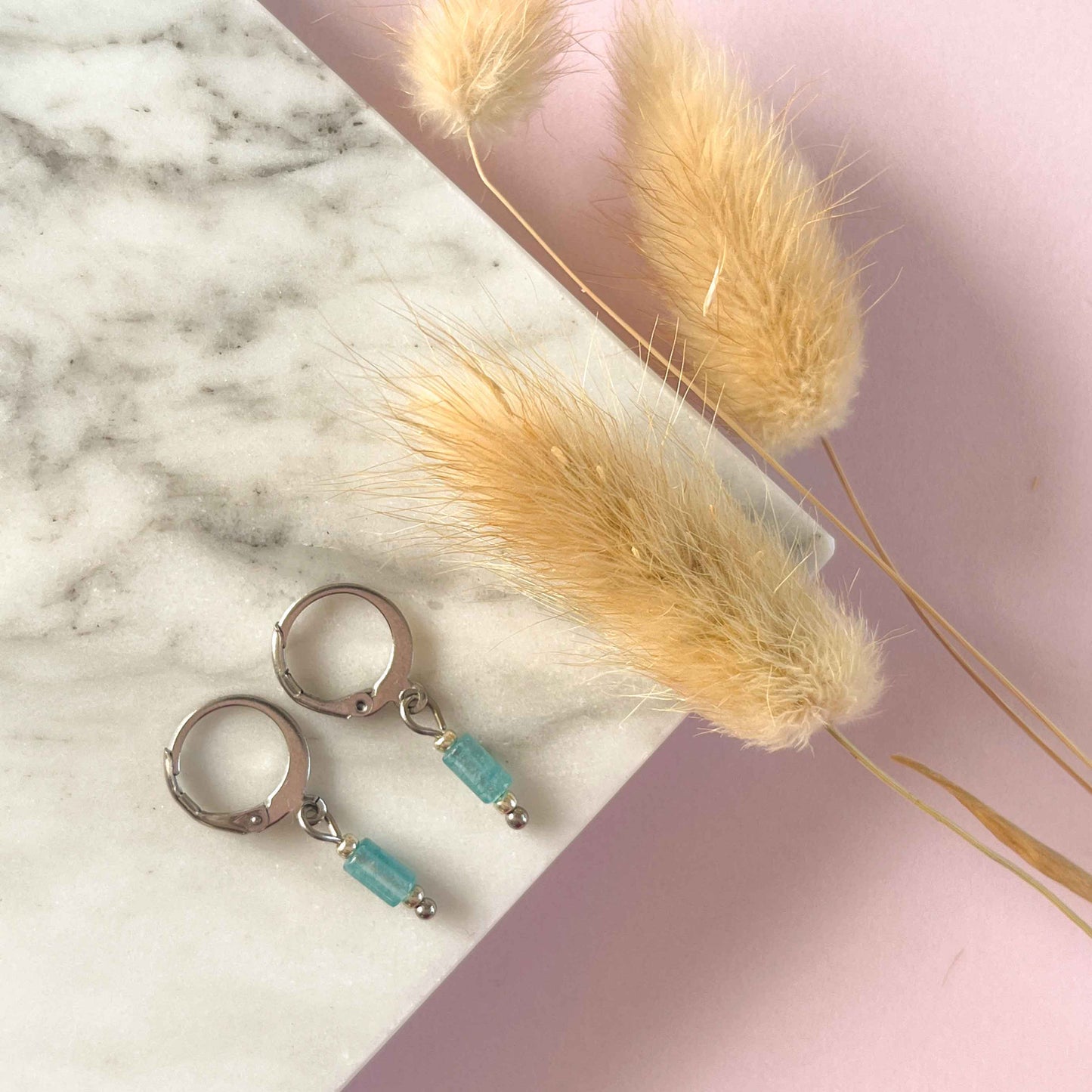 Bergkristal oorbellen