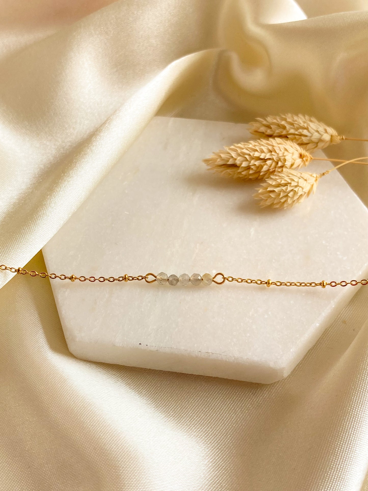 Labradoriet armband - goud