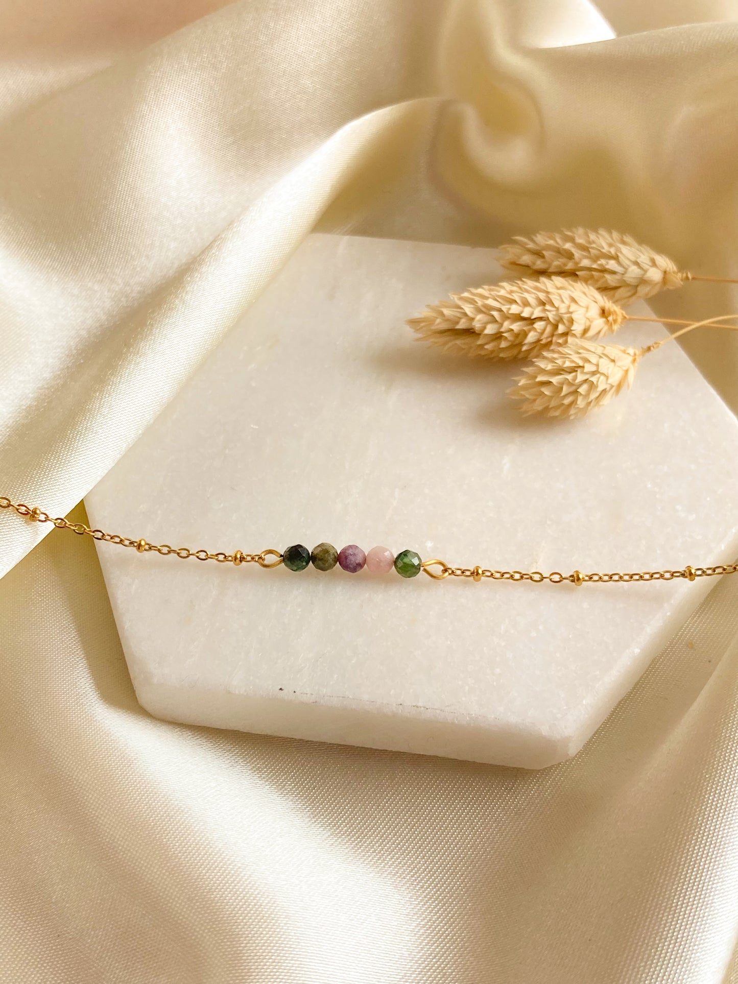 Toermalijn armband - goud