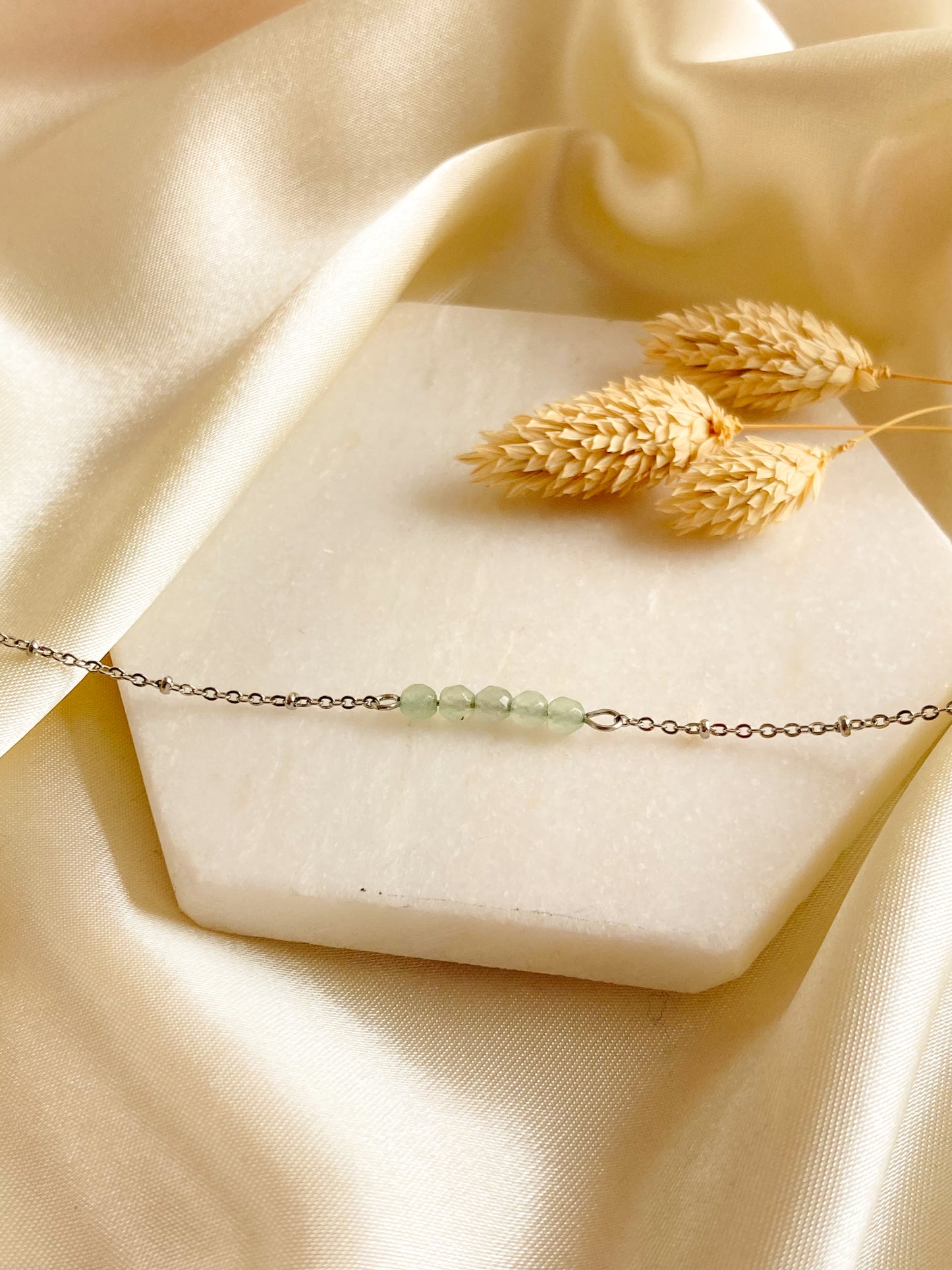 Aventurijn armband - zilver