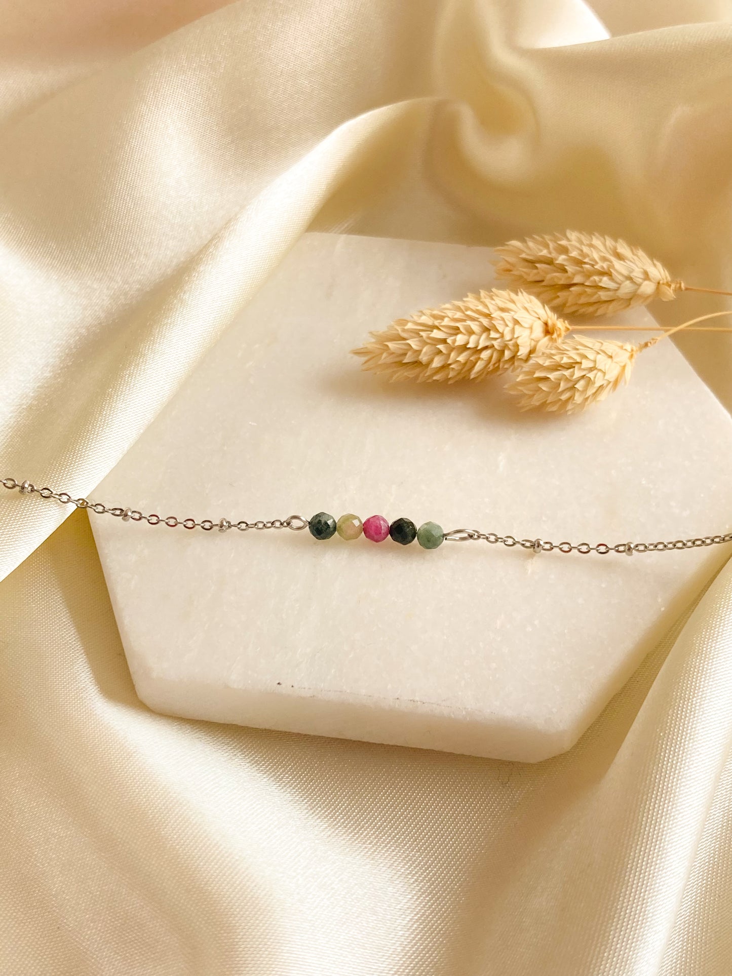 Toermalijn armband - zilver