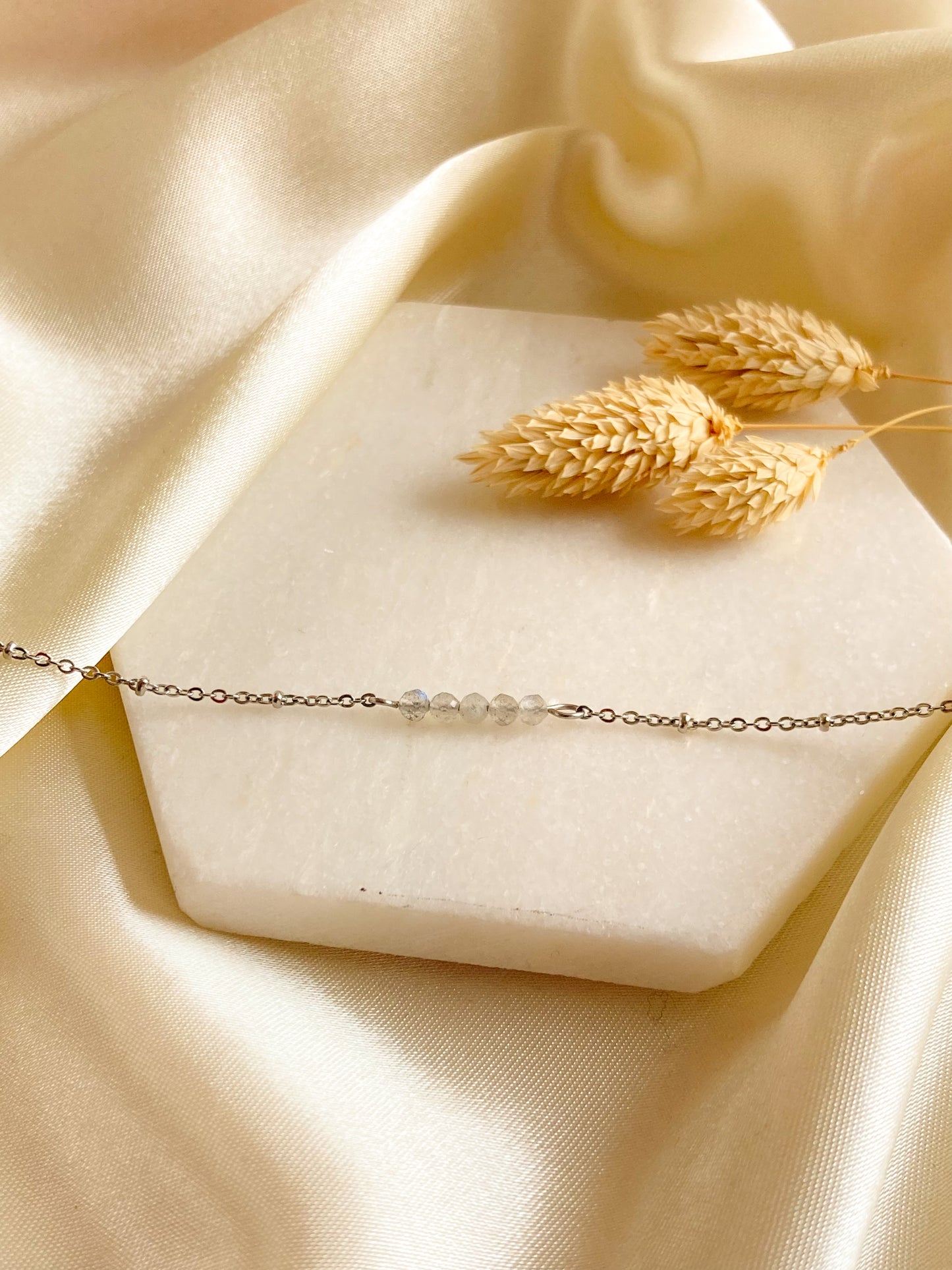 Labradoriet armband - zilver