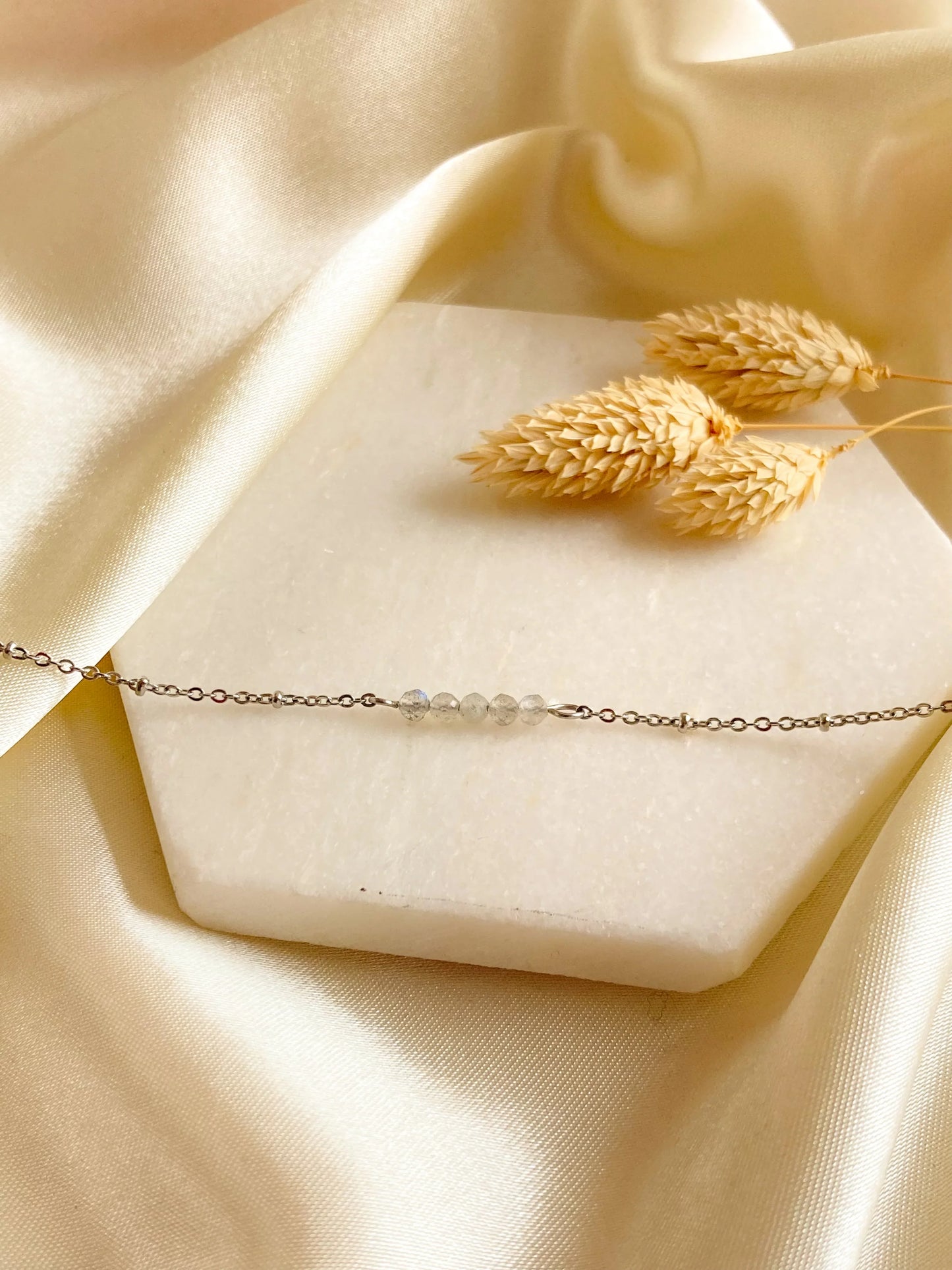 Labradoriet armband - zilver