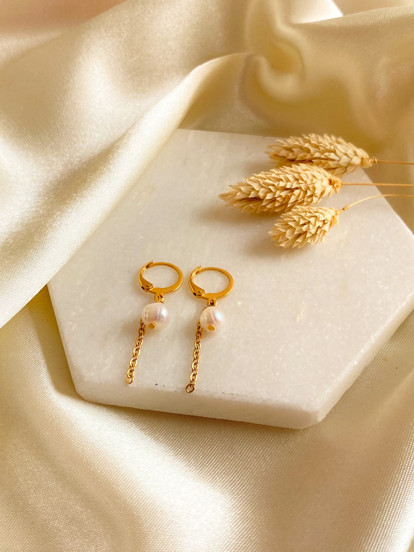 parel oorbellen goud