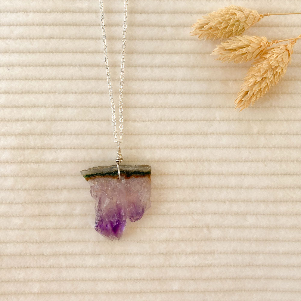 Amethist ketting 2 - zilver (one of a kind)
