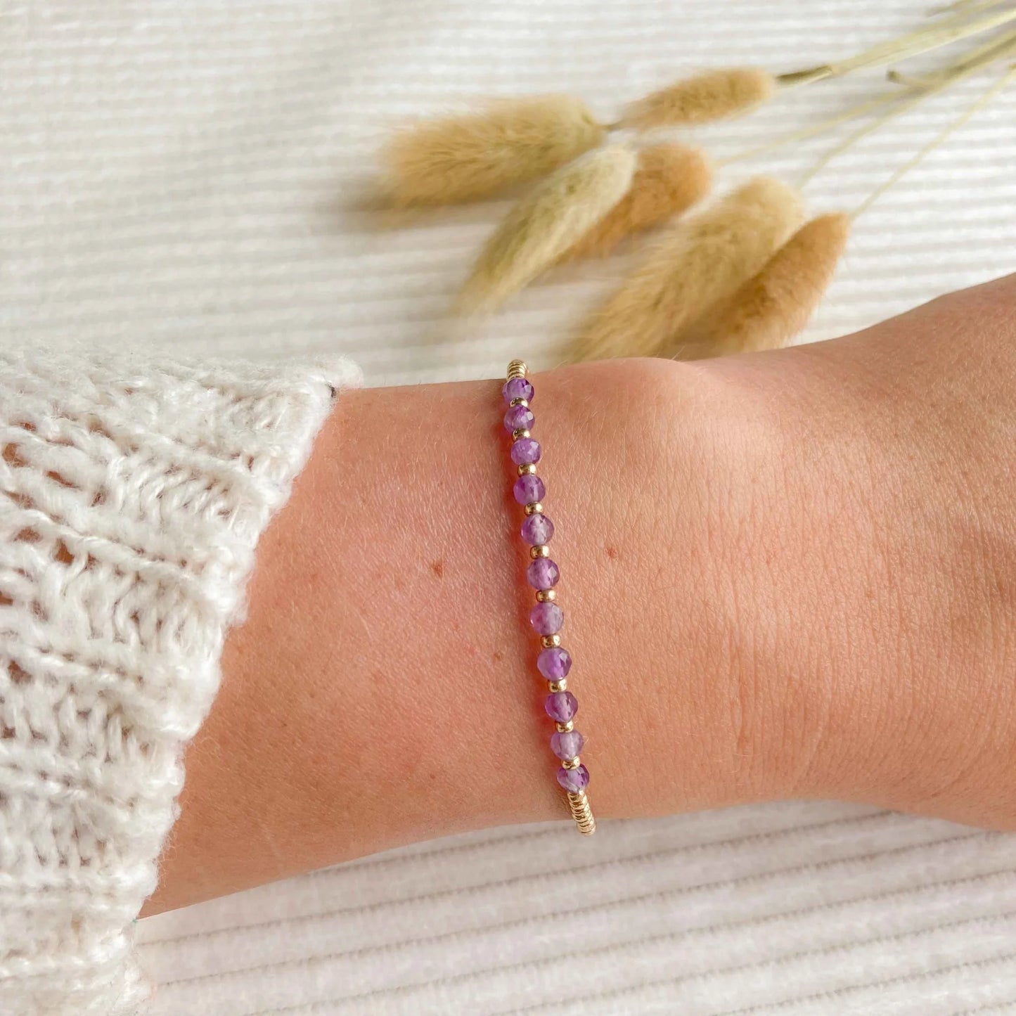 Amethist armband goud