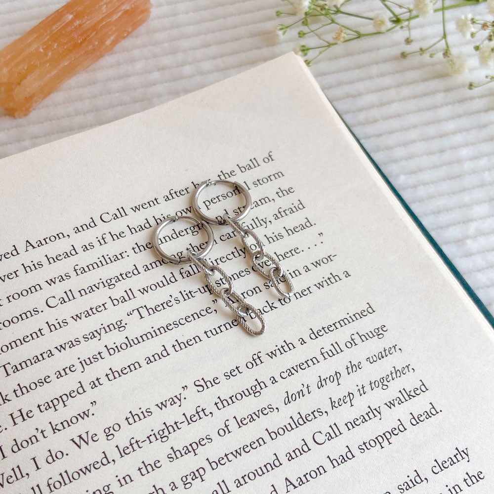 Big chain hoops zilver