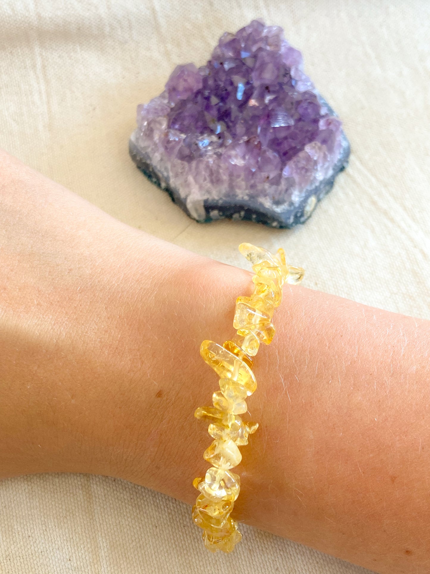 Citrien chipstone armband