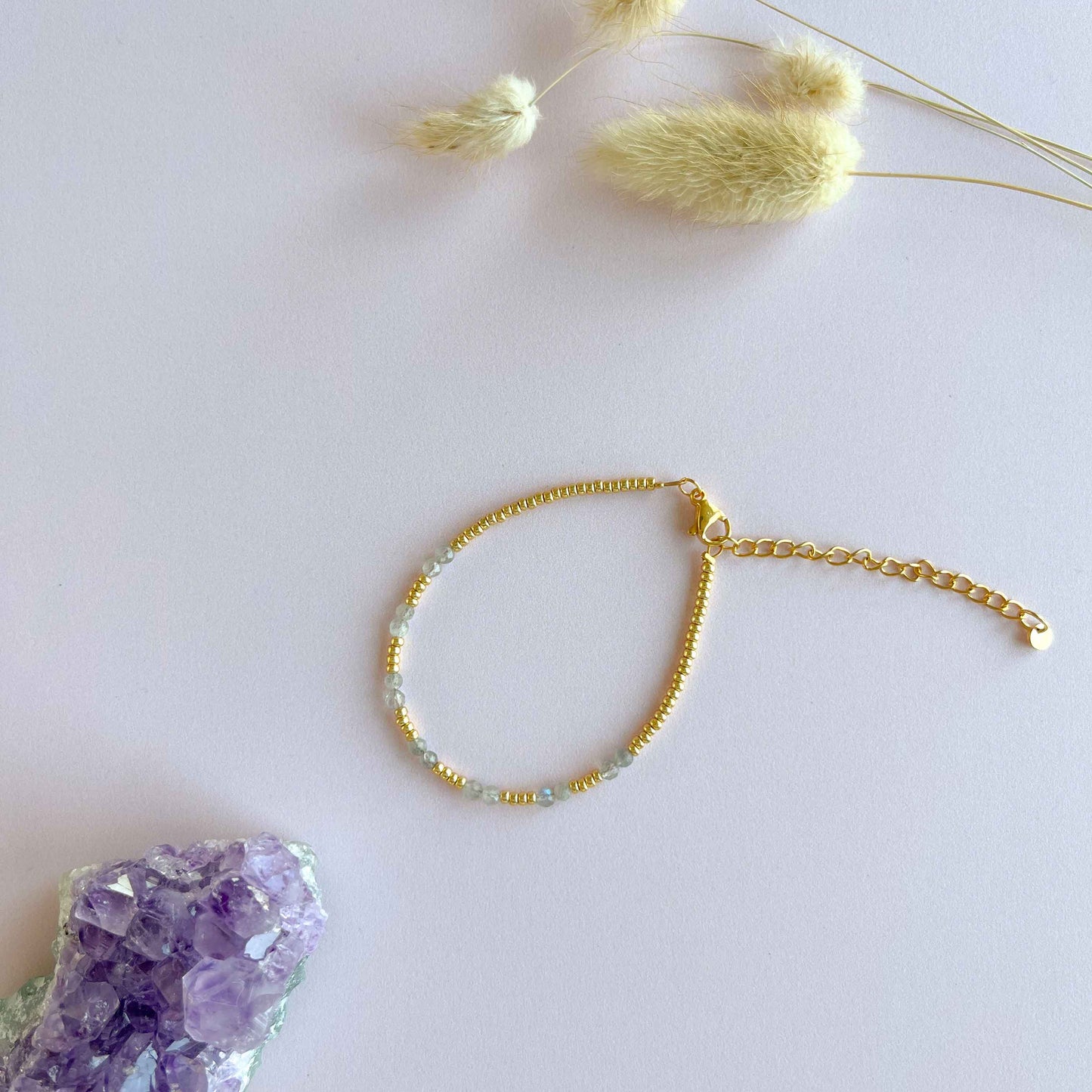 Labradoriet duo armband