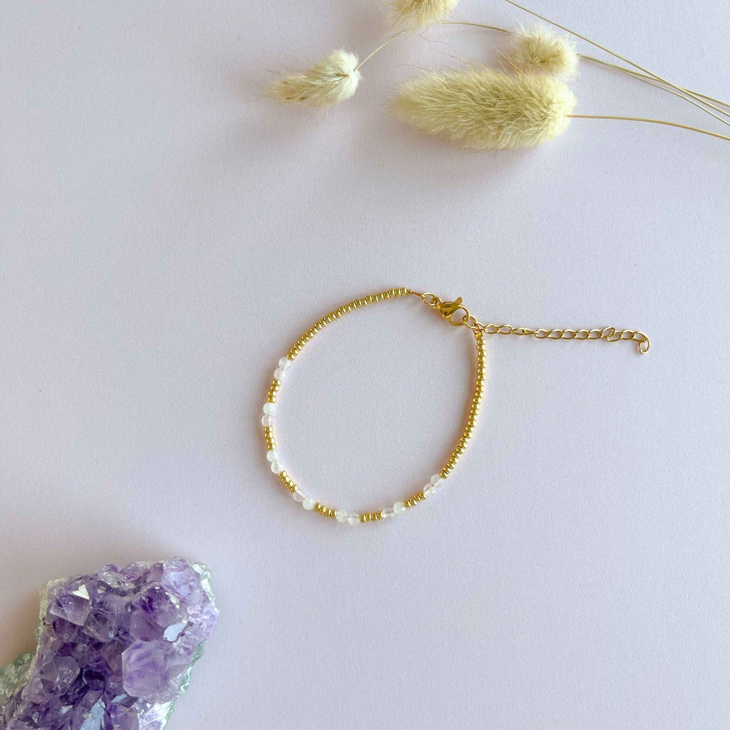 Rozenkwarts duo armband