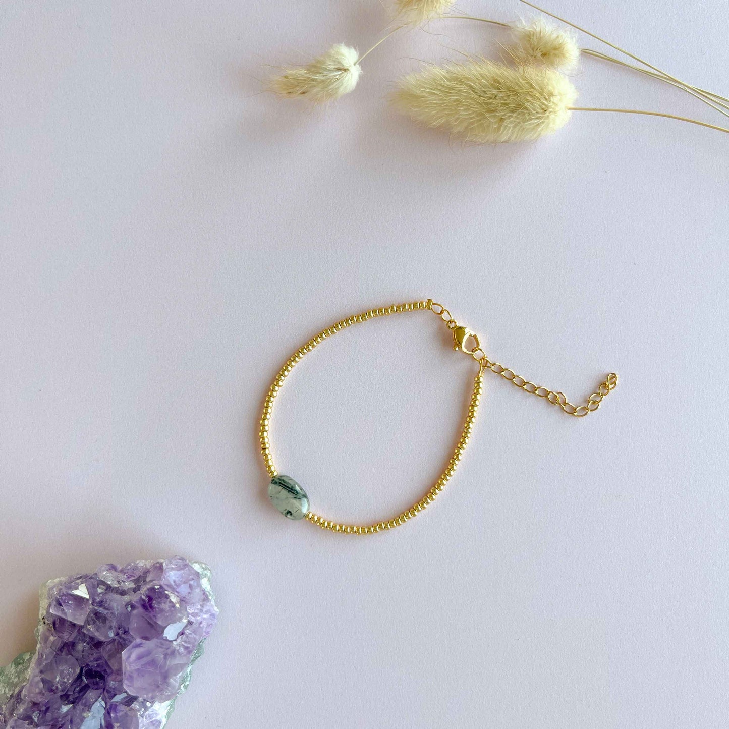 Toermalijn kwarts ovaal armband