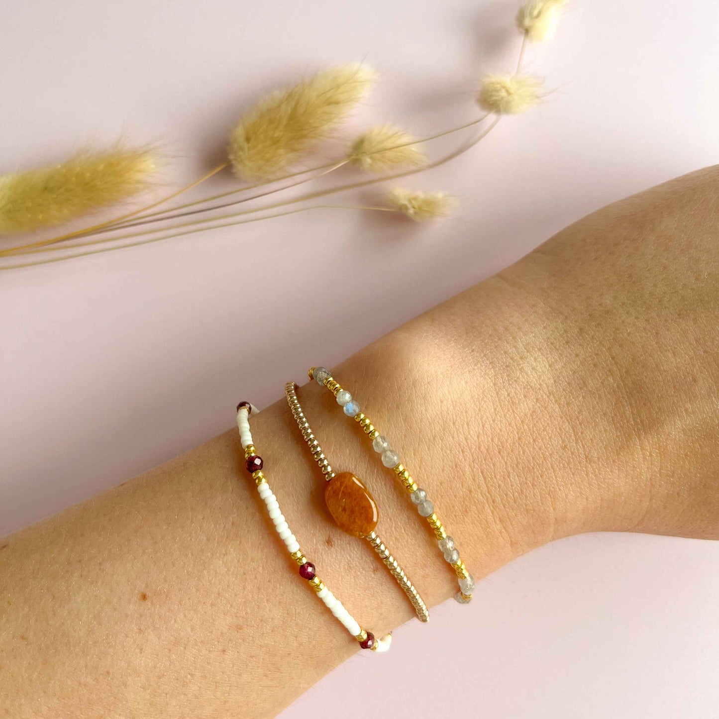 Labradoriet duo armband