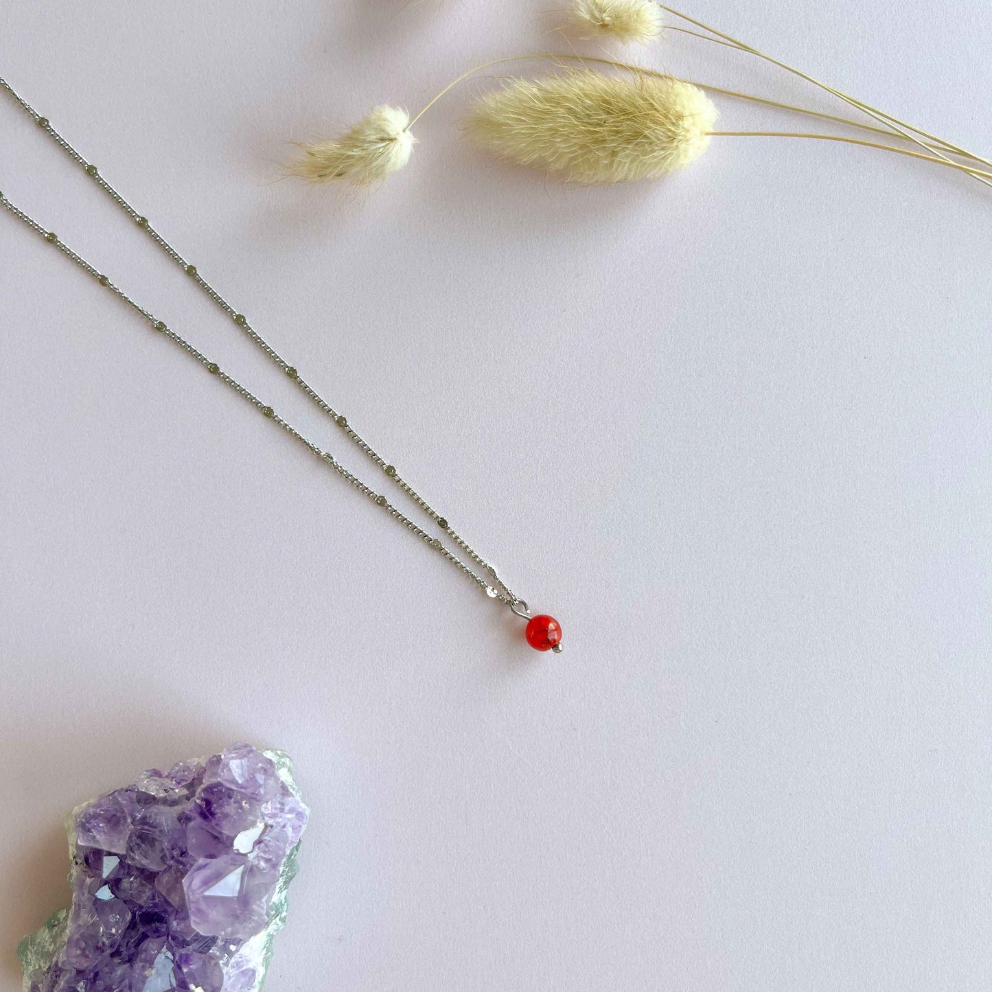 Single carneool ketting
