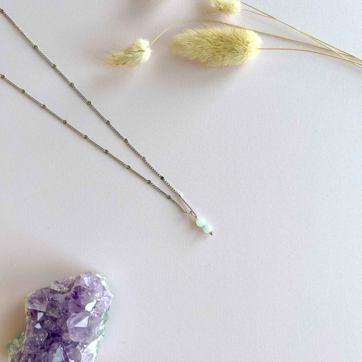 Tiny aquamarijn ketting