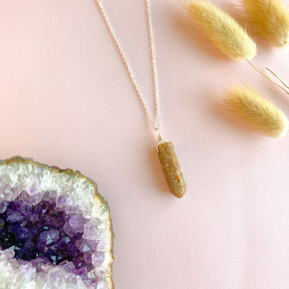 Unakiet punt ketting - zilver (one of a kind)