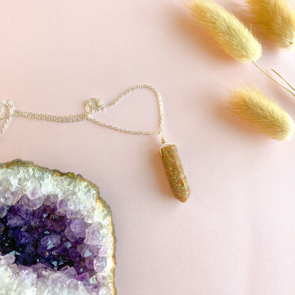 Unakiet punt ketting - zilver (one of a kind)