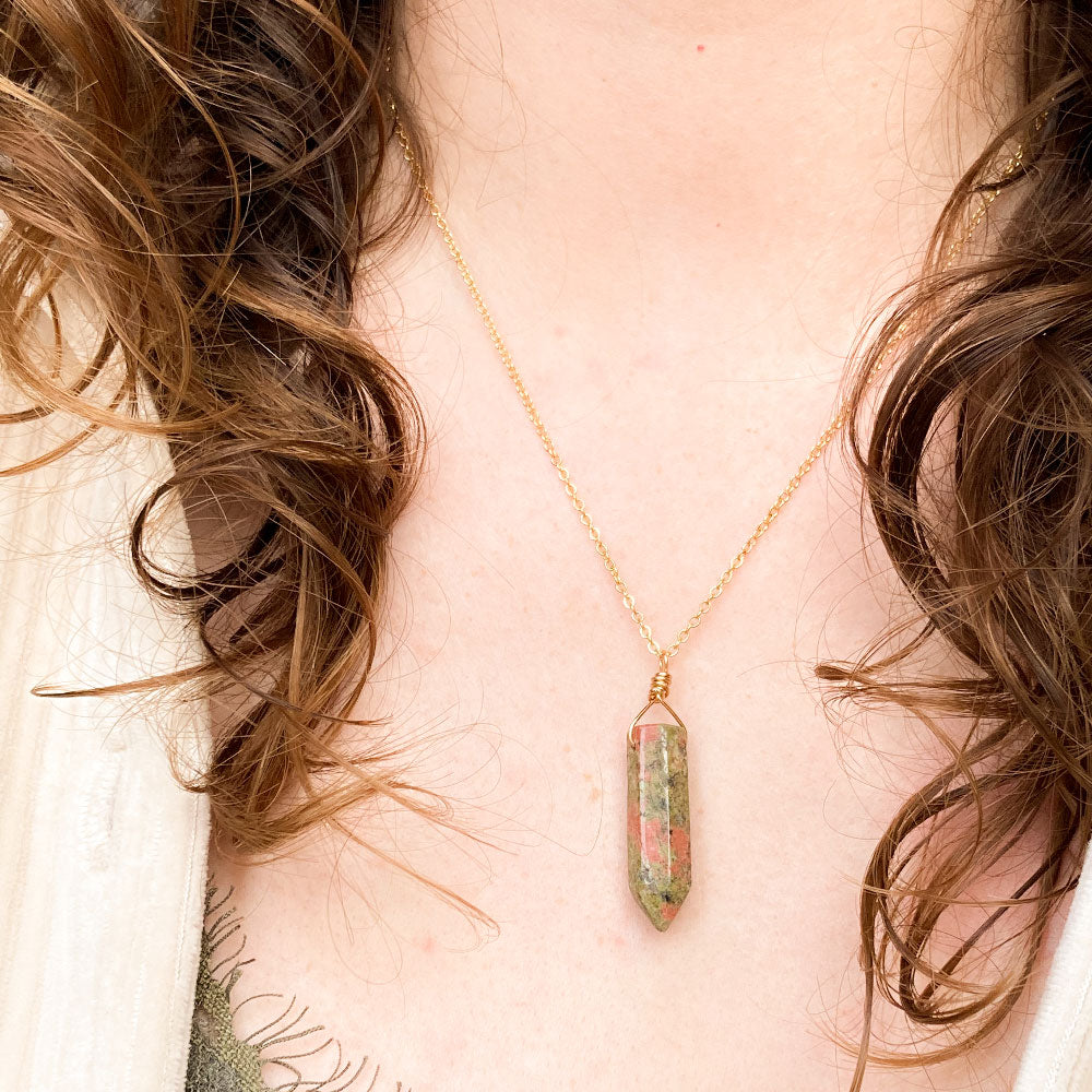 Unakiet 2 punt ketting - goud (one of a kind)