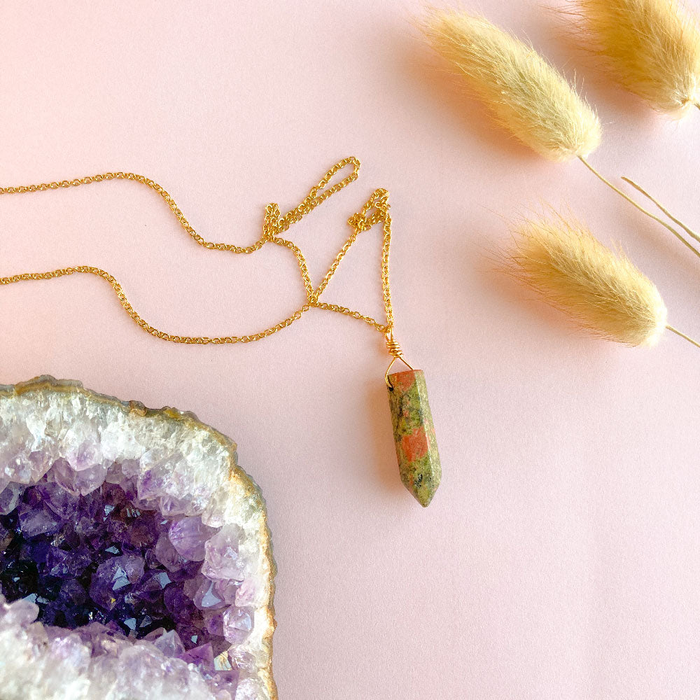 Unakiet 2 punt ketting - goud (one of a kind)