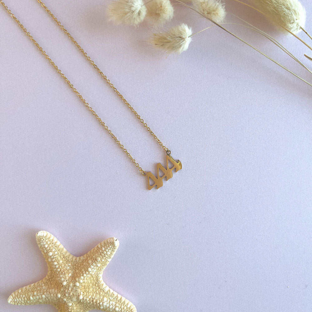 444 angel number ketting