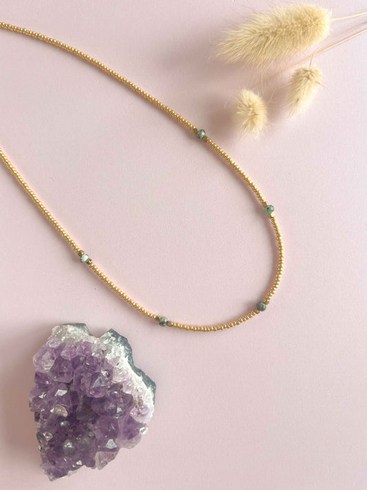 Amara ketting afrikaanse turquise - goud