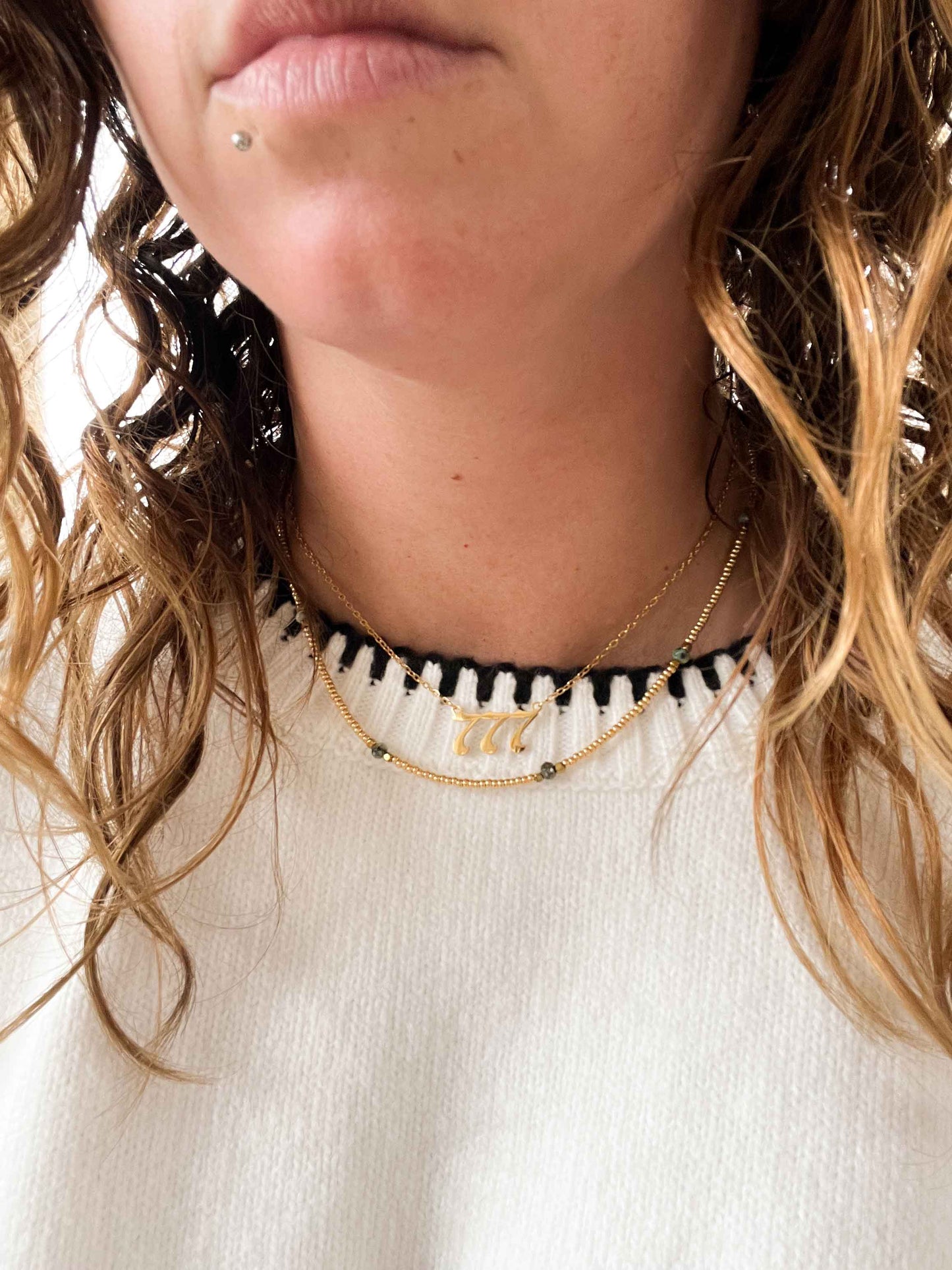 Amara ketting afrikaanse turquise - goud