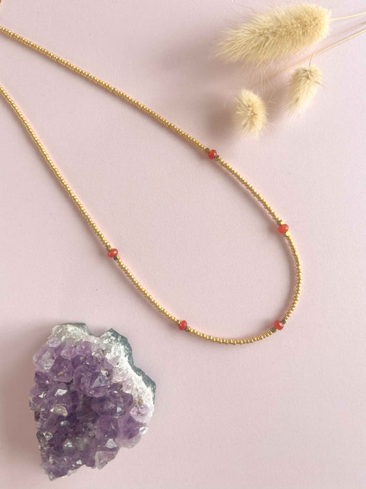 Amara ketting zonnesteen - goud