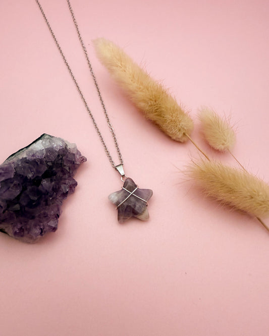 Amethist ster - zilver (one of a kind)