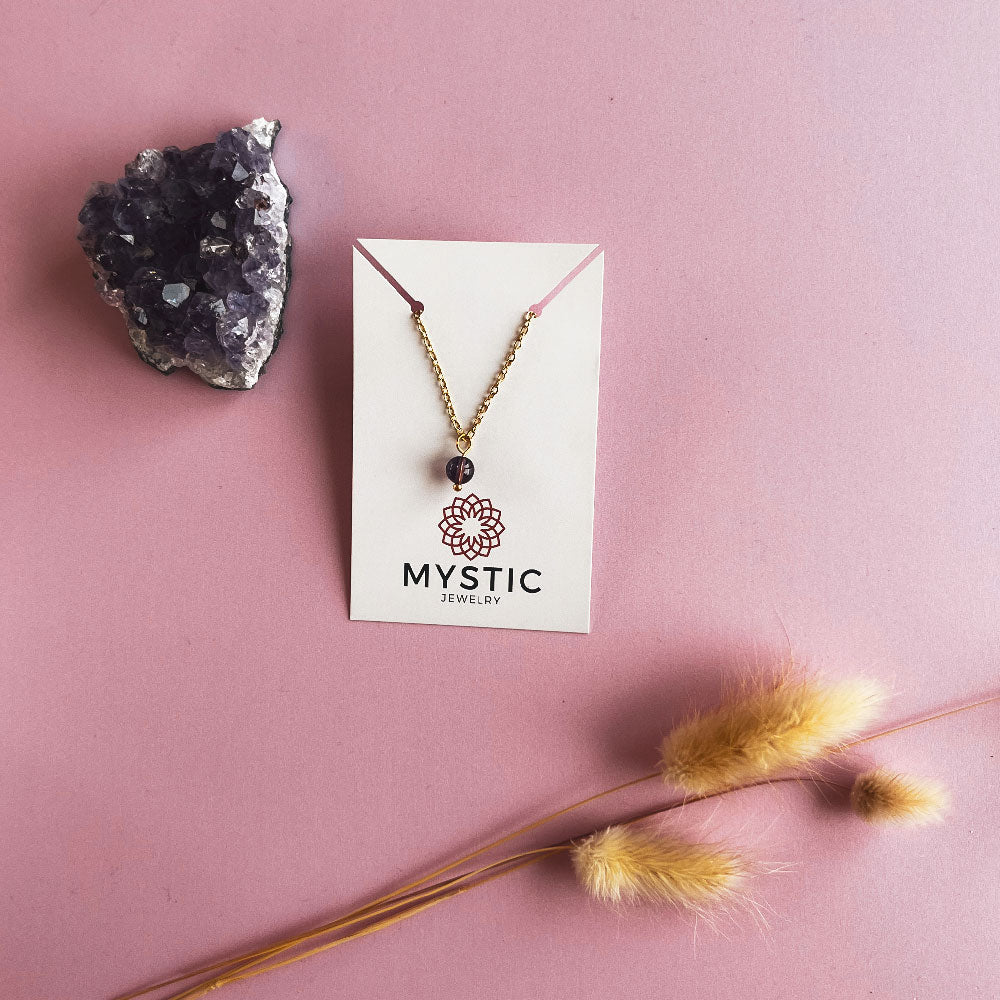 Single amethist ketting
