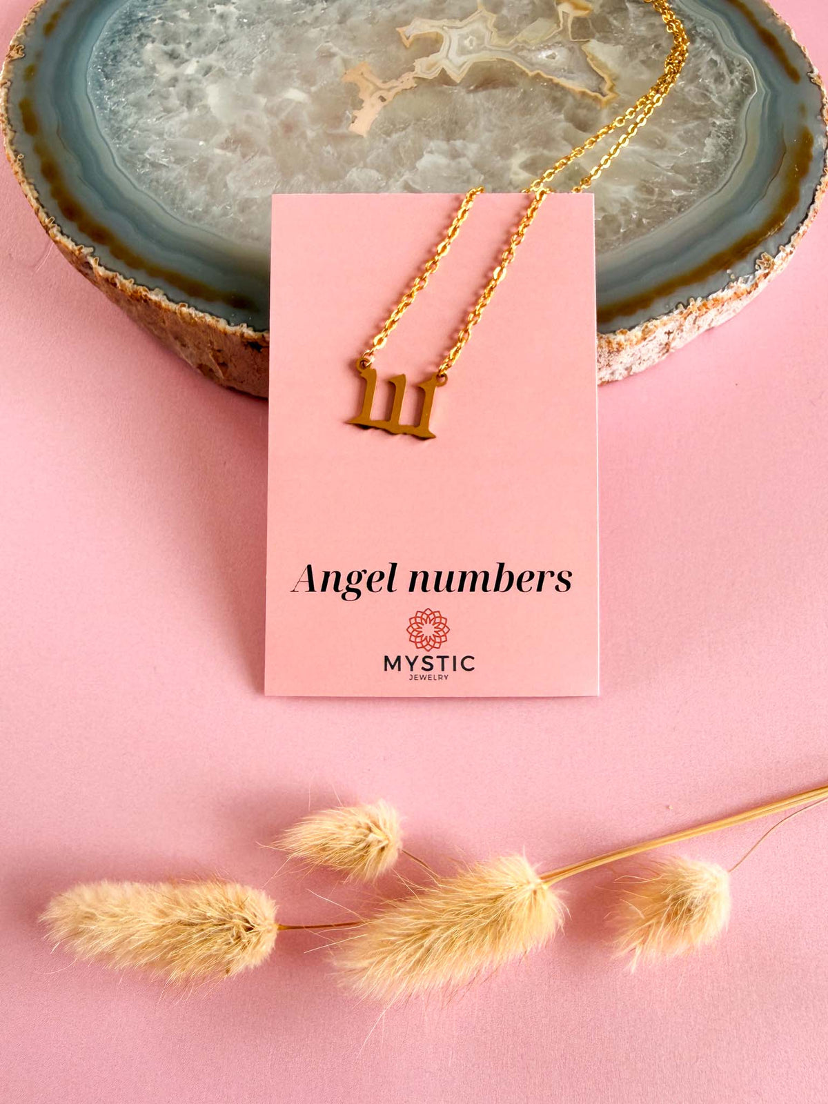 111 angel number ketting - goud