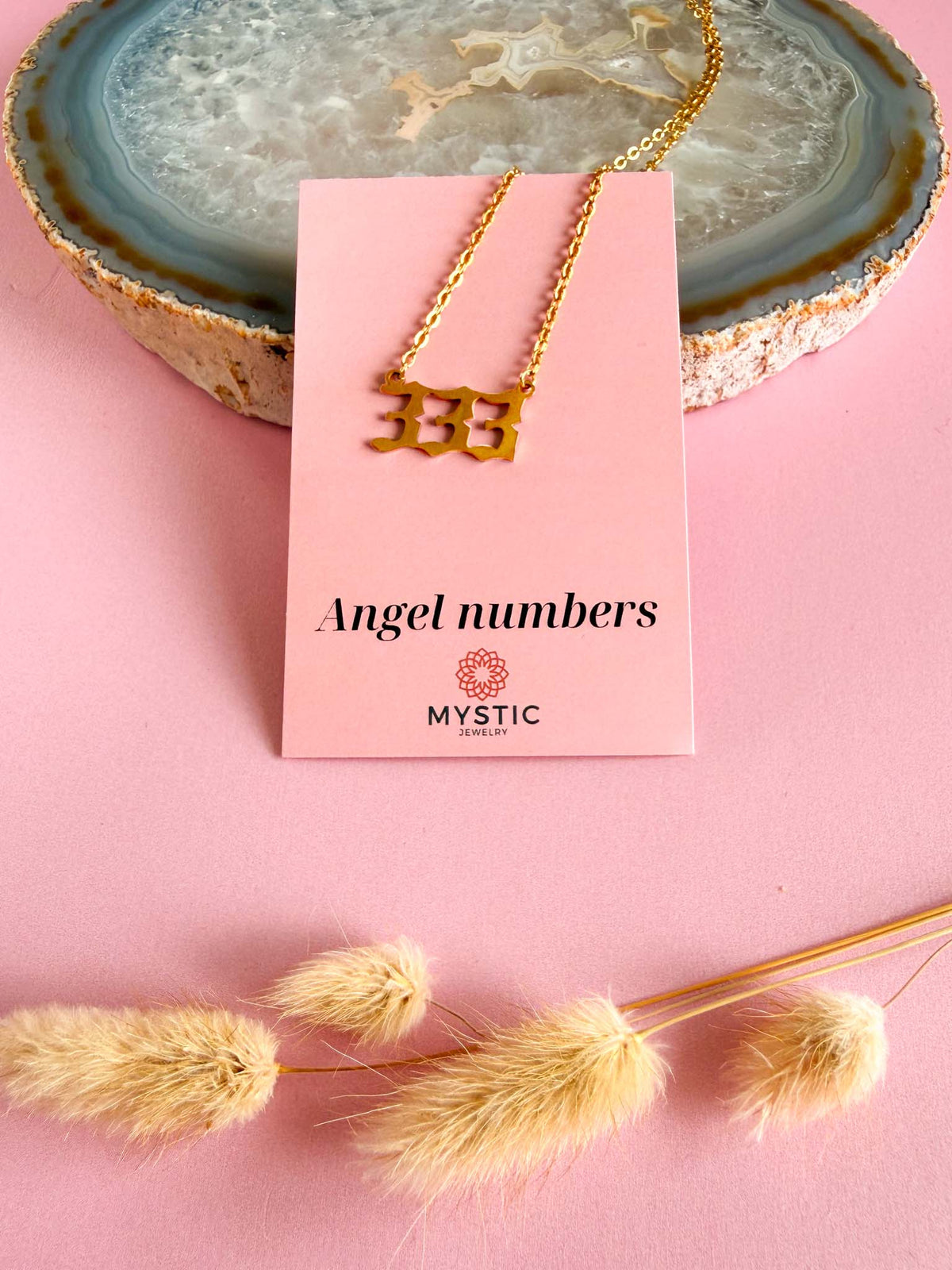 333 angel number ketting - goud