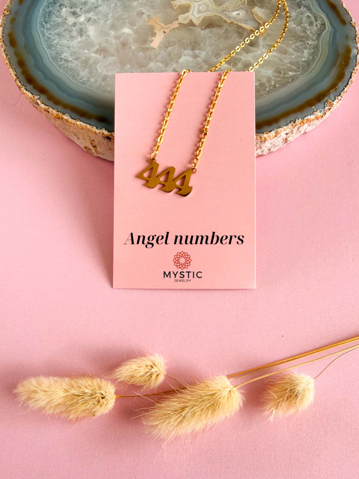444 angel number ketting - goud