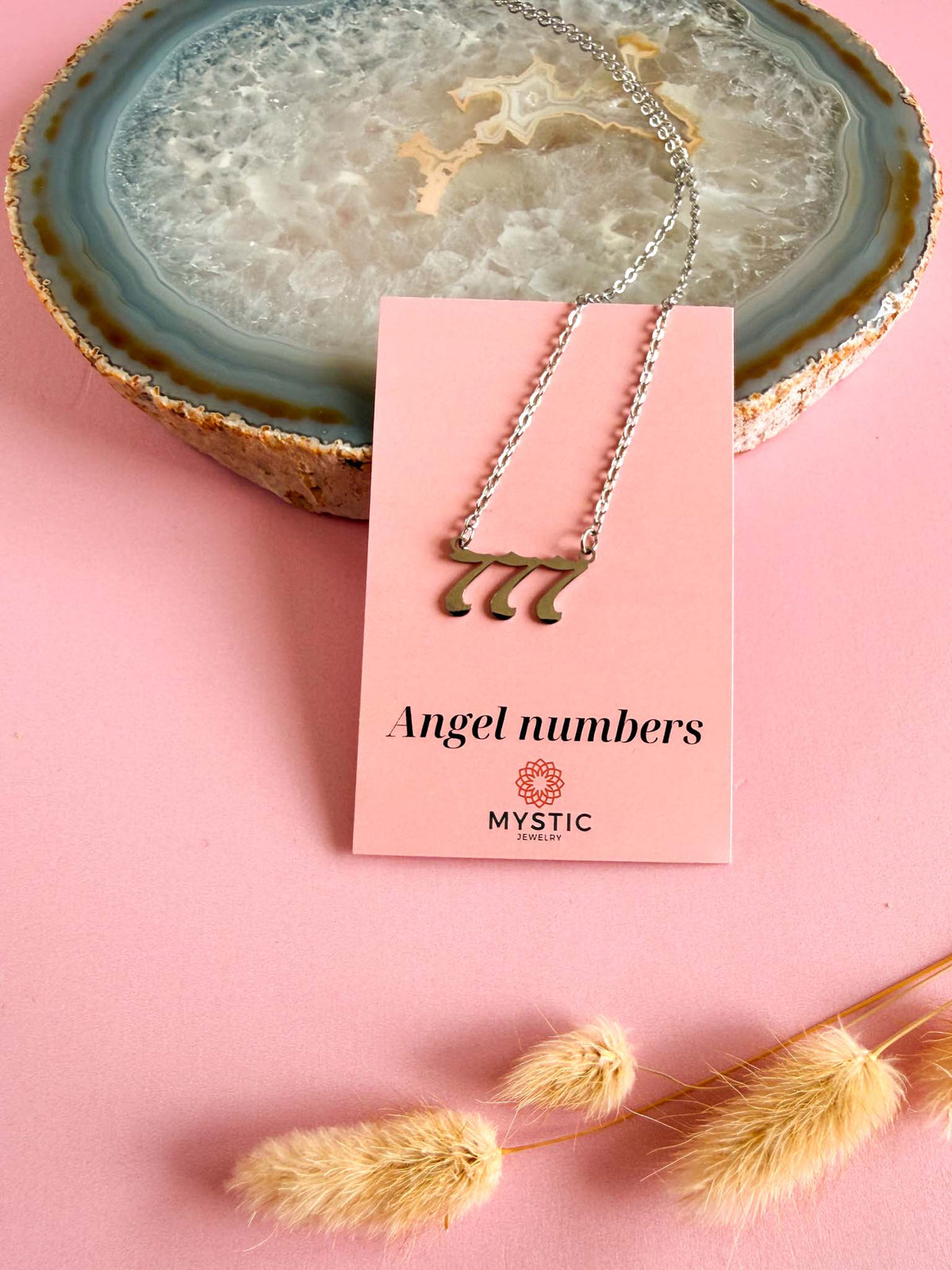 777 angel number ketting - zilver