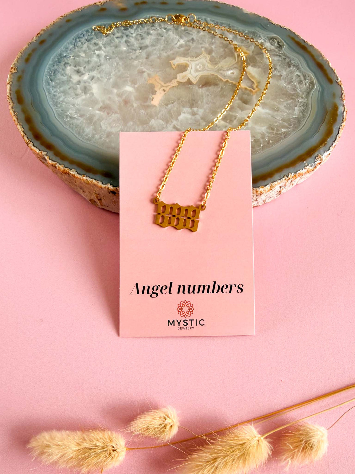 888 angel number ketting - goud