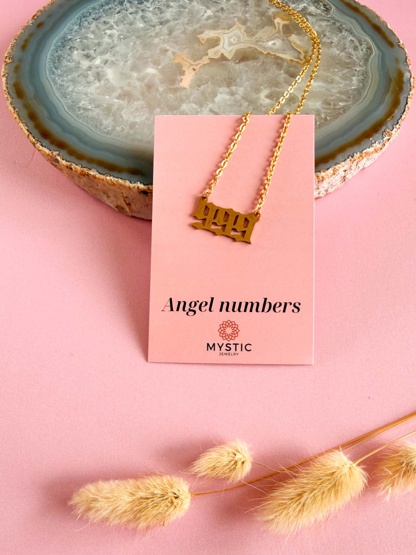 999 angel number ketting - goud