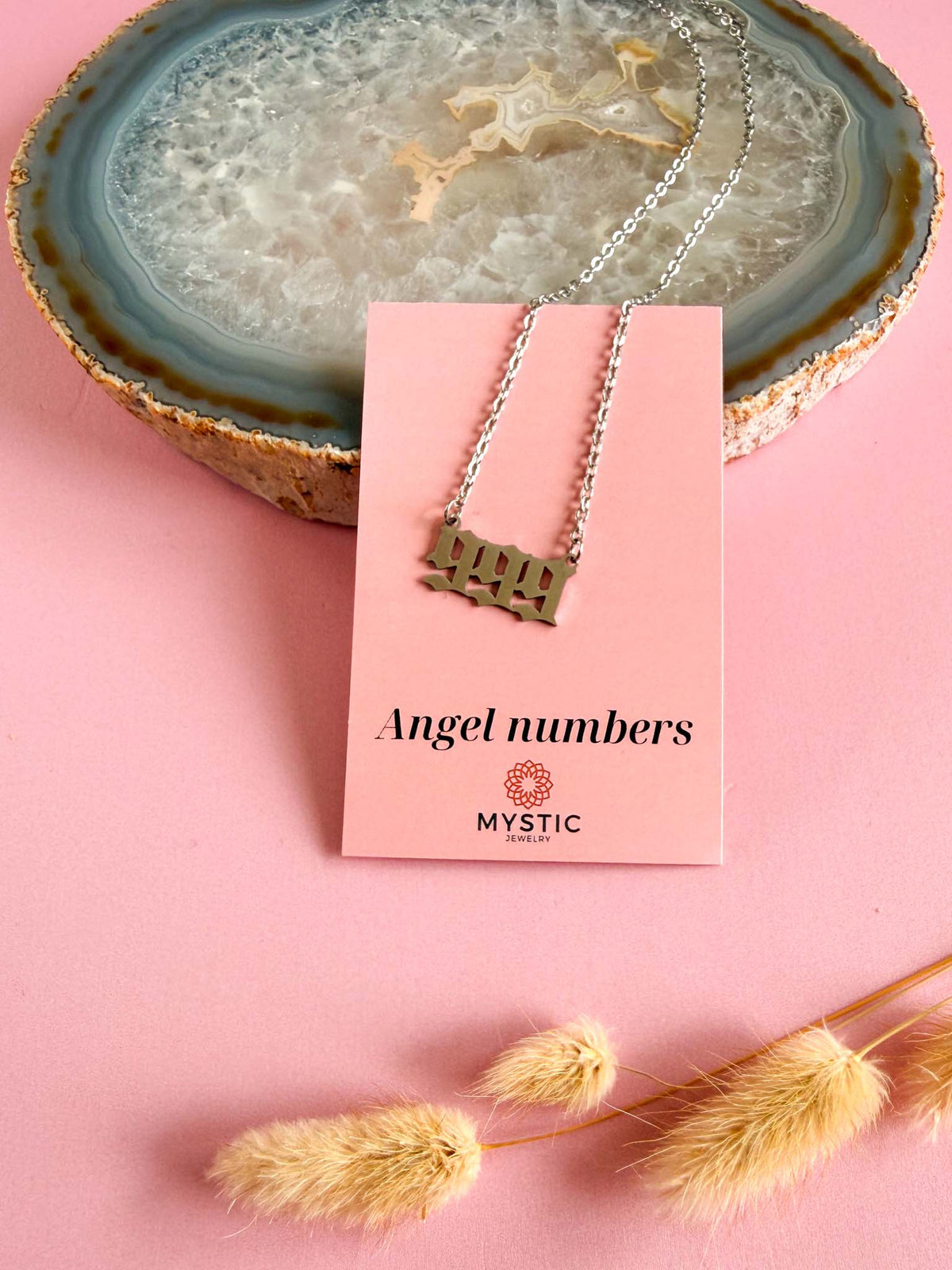 999 angel number ketting - zilver