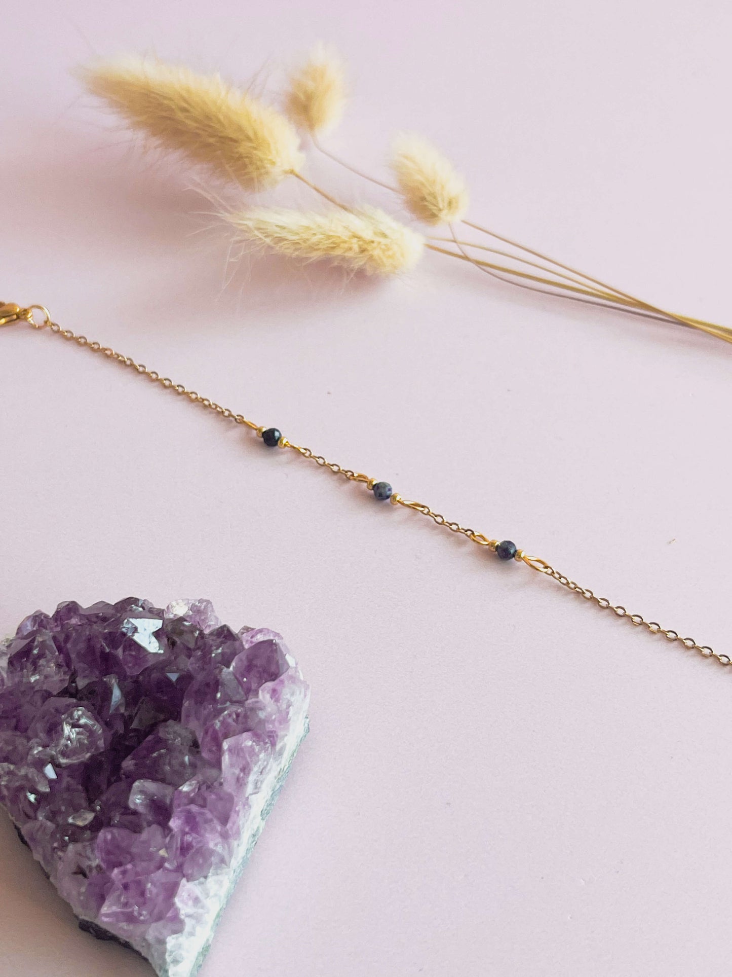Luna Armband lapis lazuli - goud