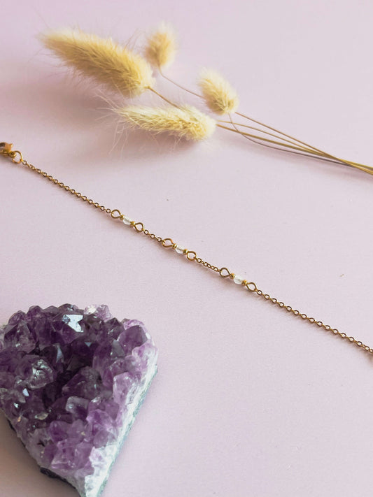Luna Armband maansteen - goud