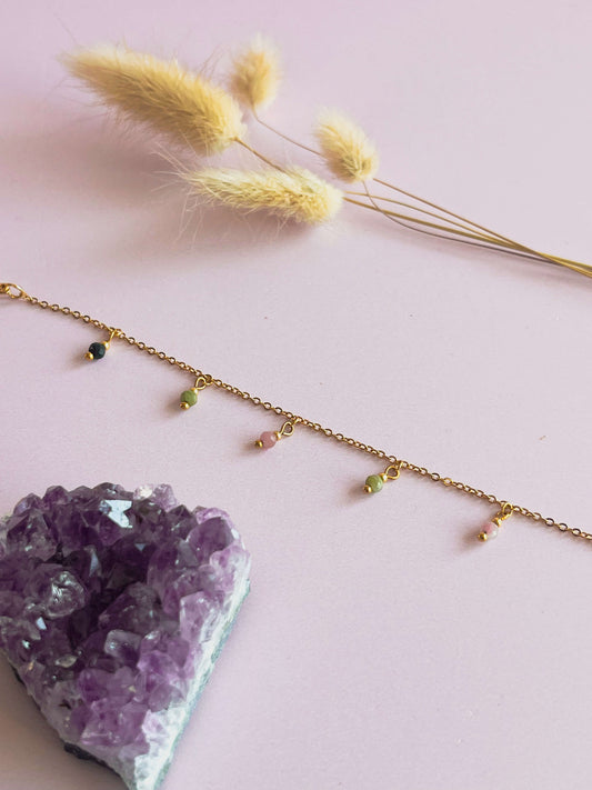Tirza armband toermalijn - goud